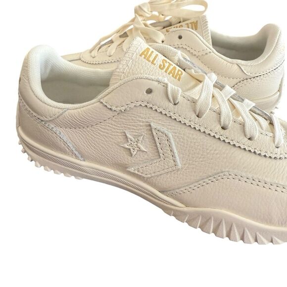 New Women’s Converse Run Star Trainer Leather Sneakers Ox Egret White A12778C - Picture 4 of 8